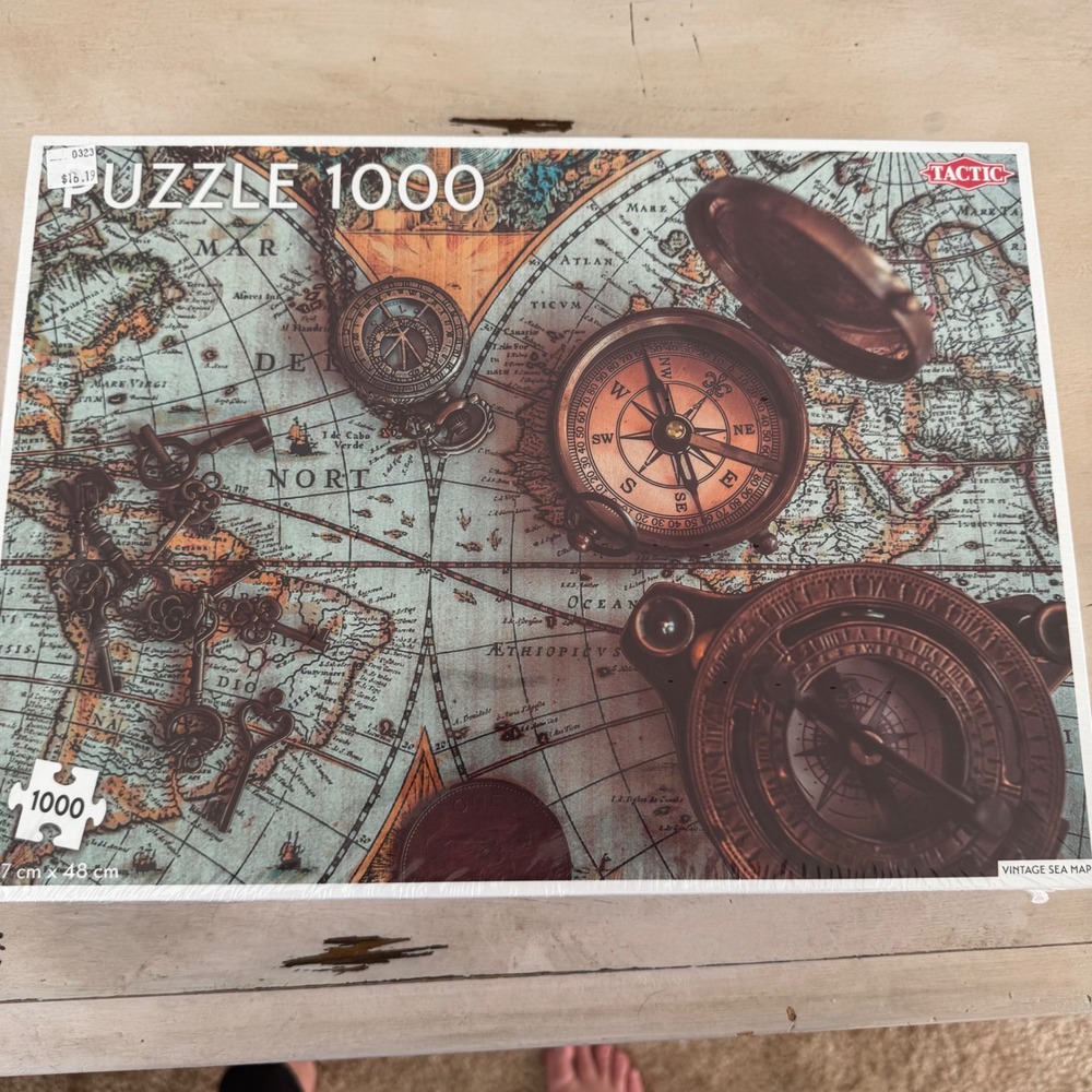 Tactic‎ 1000 Piece Vintage Sea Map Puzzle 67cm x 48cm New
